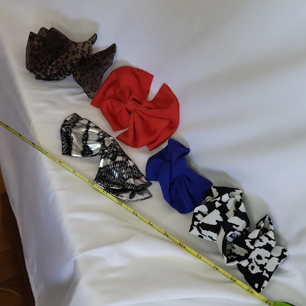 Vintage 1980s Hair Bows Lot of 5